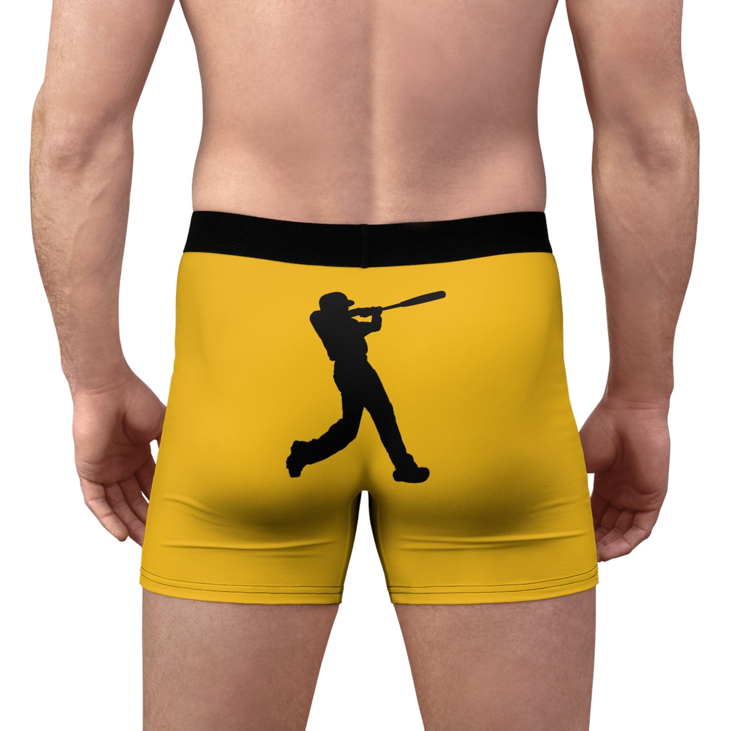 Men's Boxer Briefs: Baseball Yellow