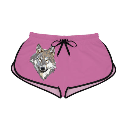 Women's Relaxed Shorts: Wolves Lite Pink