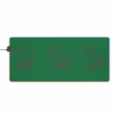 LED Gaming Mouse Pad: Volleyball Dark Green