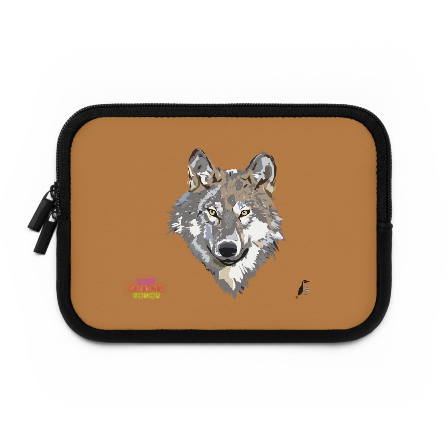 Laptop Sleeve: Wolves Lite Brown