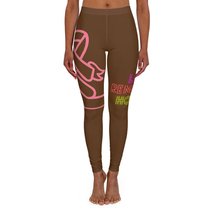 Women's Spandex Leggings: Fight Cancer Brown