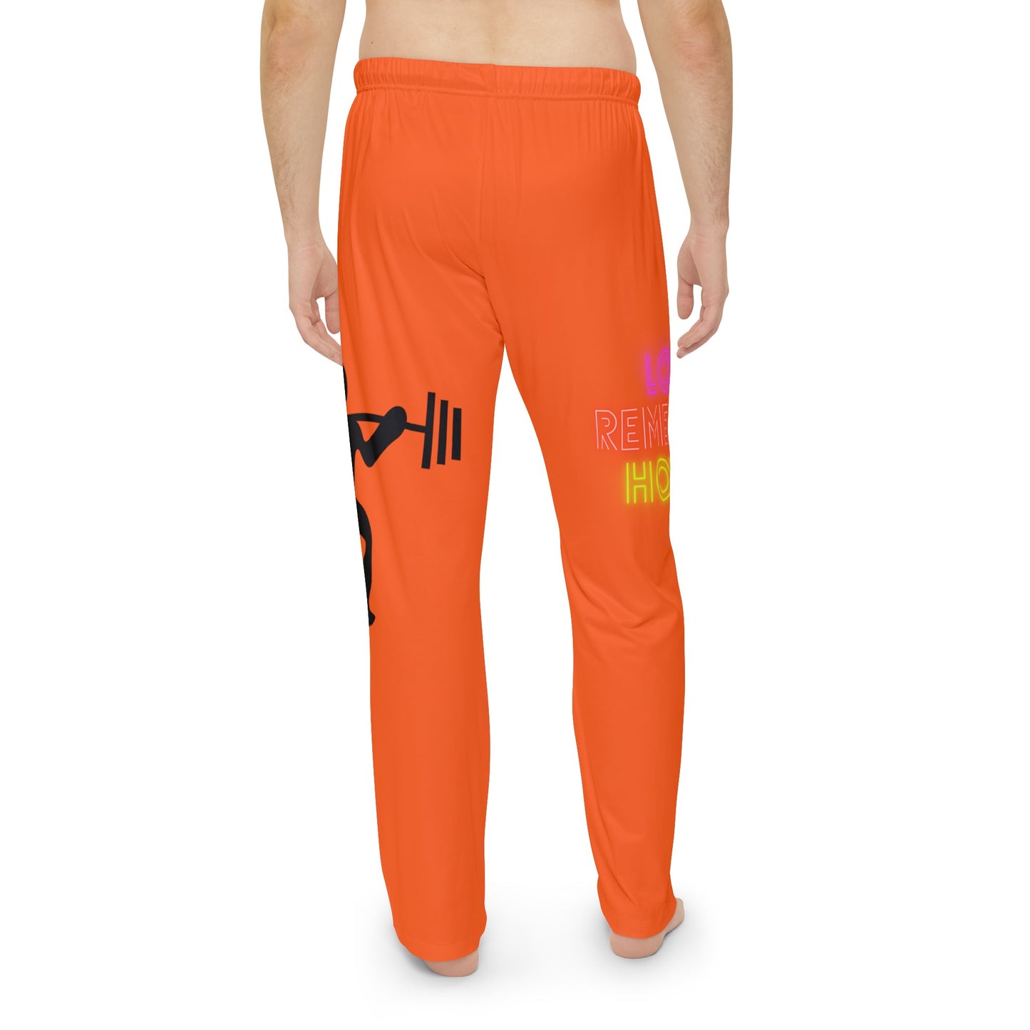 Men's Pajama Pants: Weightlifting Orange