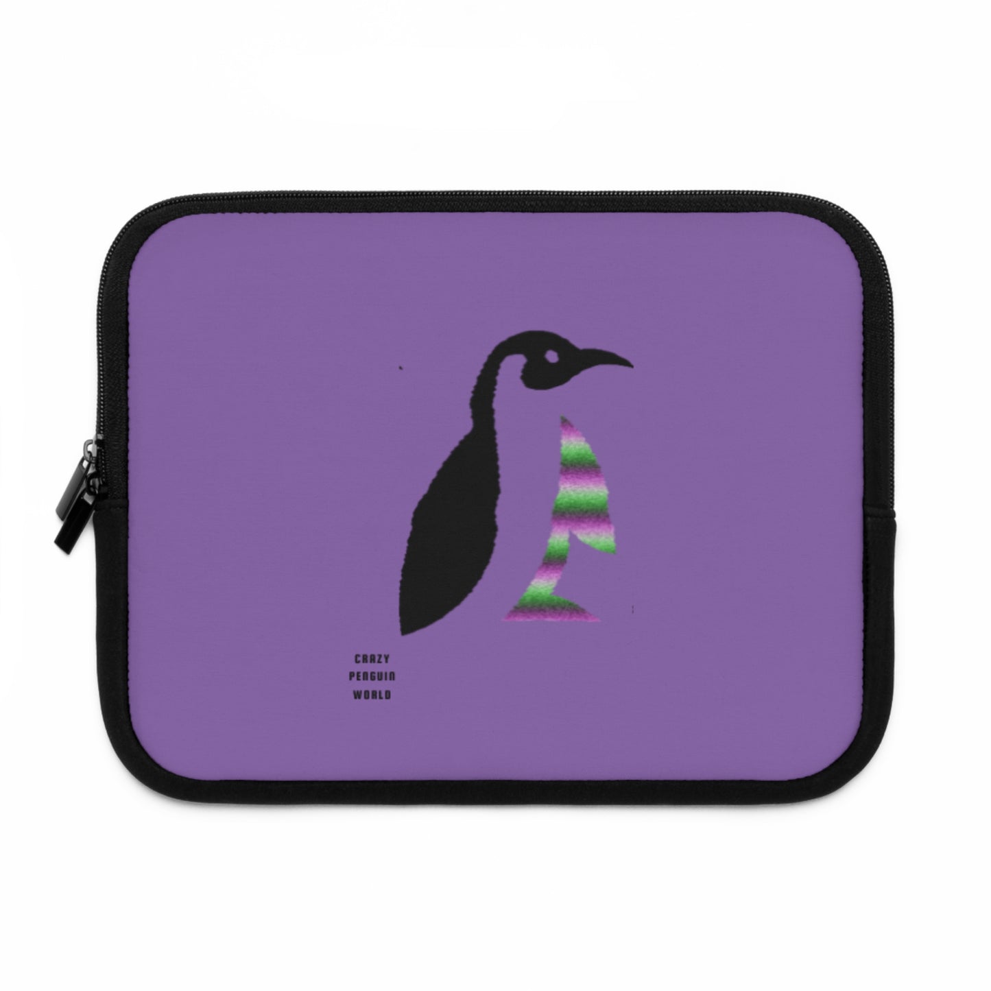 Laptop Sleeve: Crazy Penguin World Logo Lite Purple