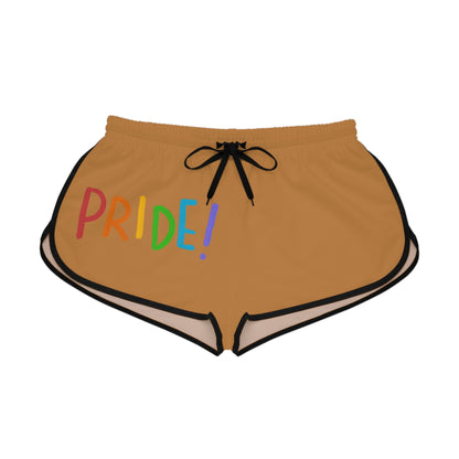 Women's Relaxed Shorts: LGBTQ Pride Lite Brown