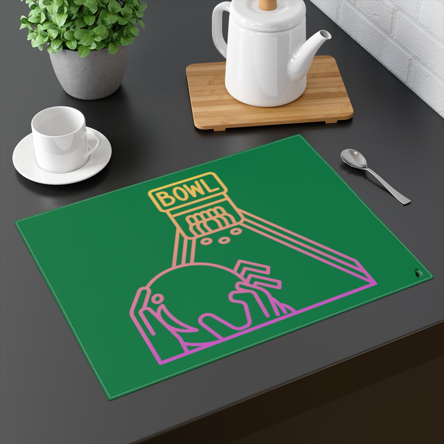 Placemat, 1pc: Bowling Dark Green