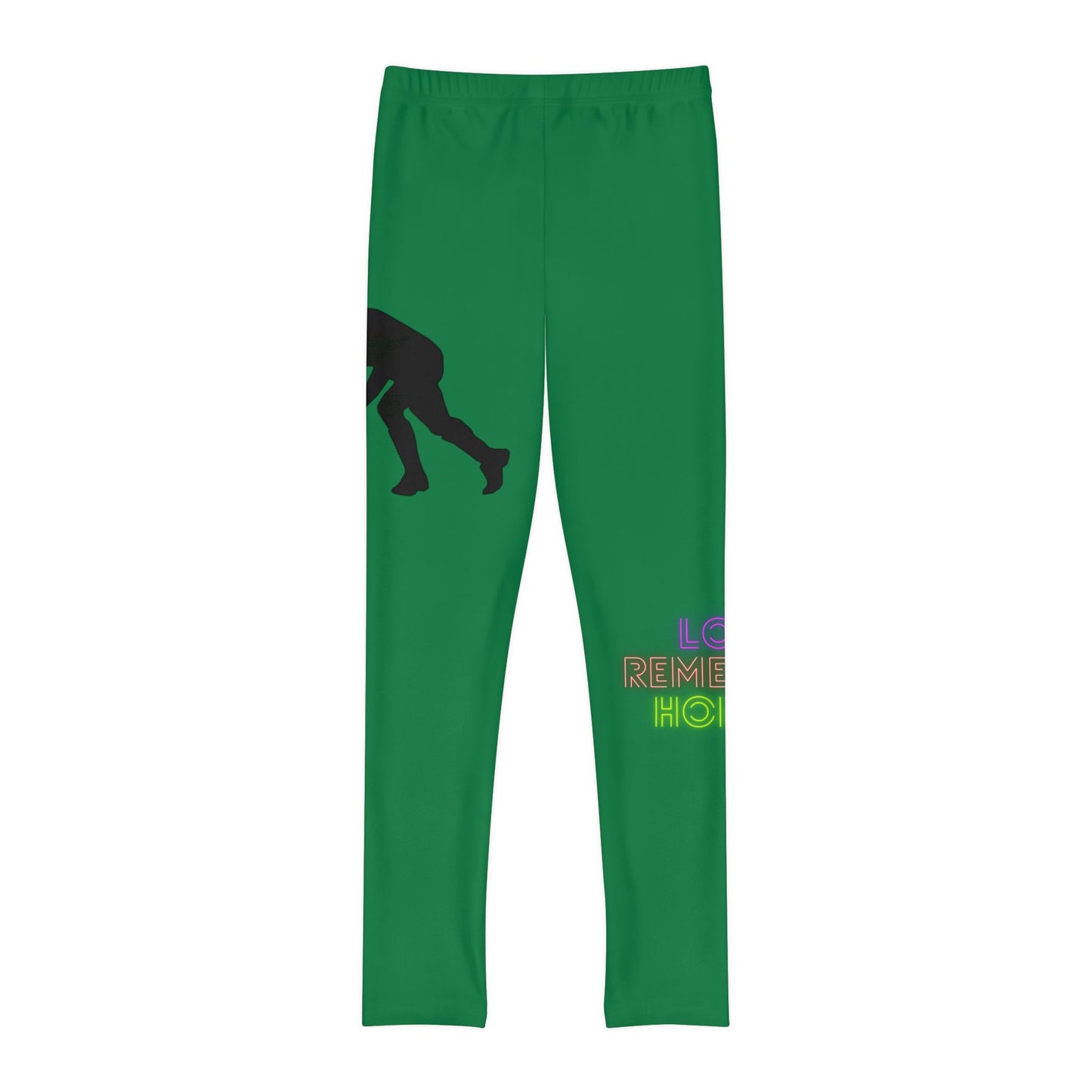 Youth Full-Length Leggings: Hockey Dark Green