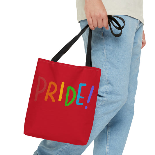 Tote Bag: LGBTQ Pride Dark Red