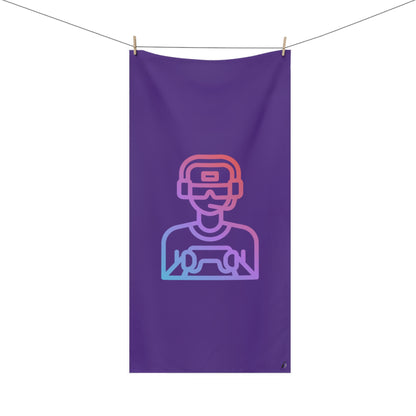 Mink-Cotton Towel: Gaming Purple