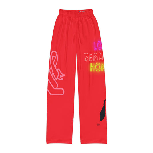 Kids Pajama Pants: Fight Cancer Red