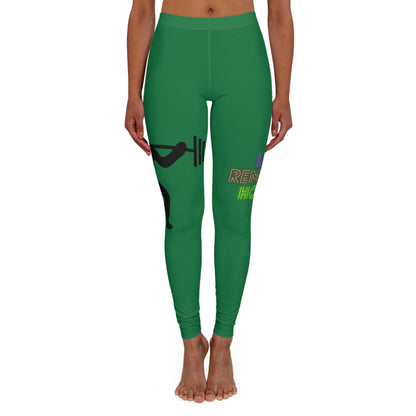 Women's Spandex Leggings: Weightlifting Dark Green