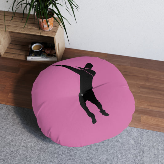 Tufted Floor Pillow, Round: Dance Lite Pink