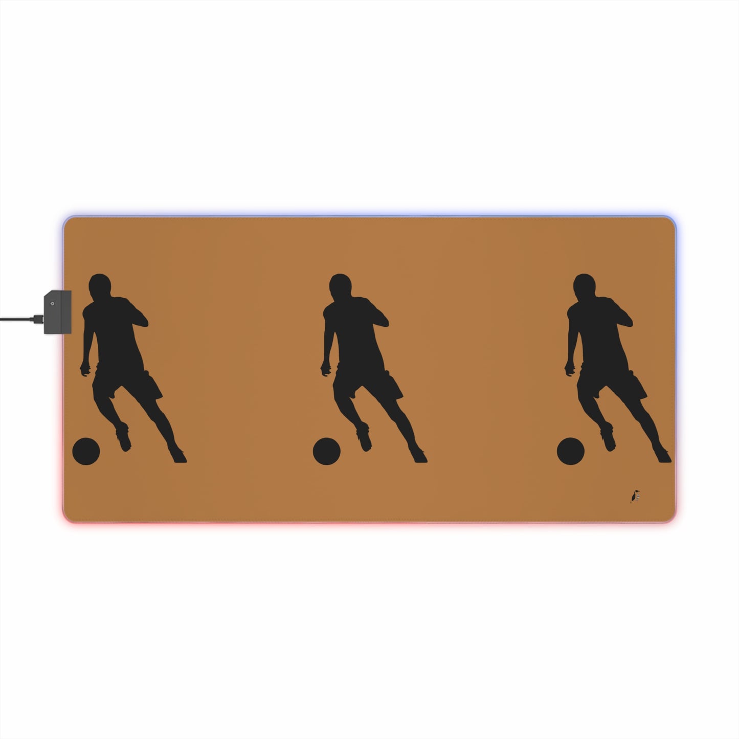 LED Gaming Mouse Pad: Soccer Lite Brown