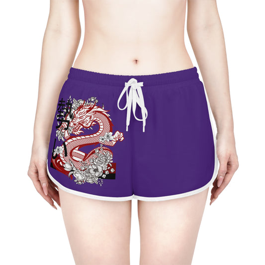 Women's Relaxed Shorts: Dragons Purple