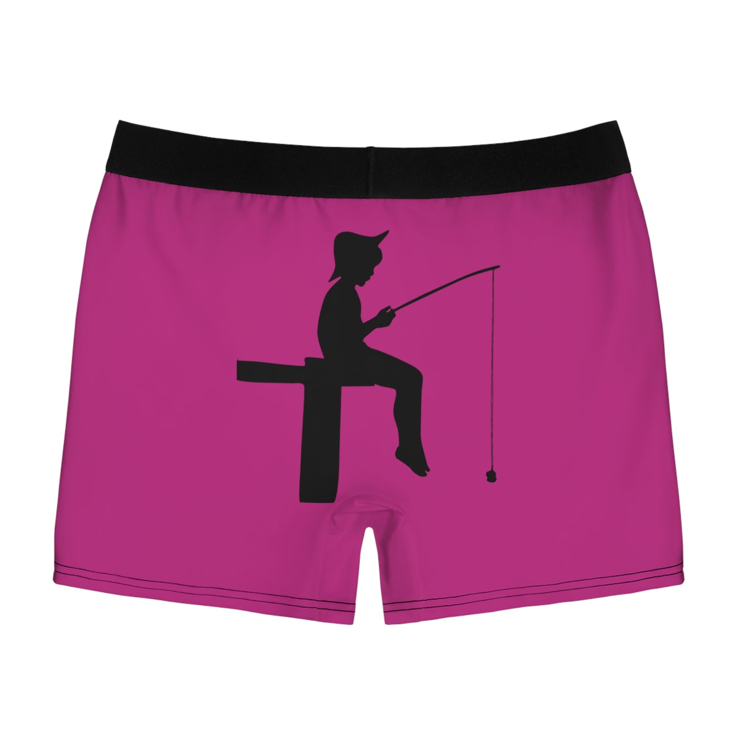 Men's Boxer Briefs: Fishing Pink