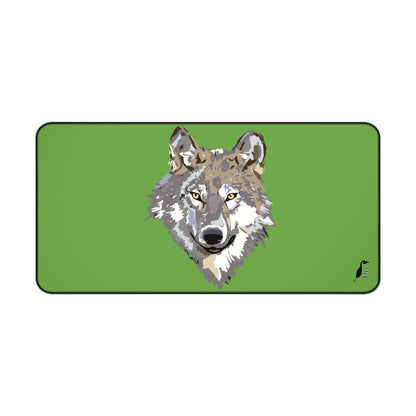 Desk Mat: Wolves Green