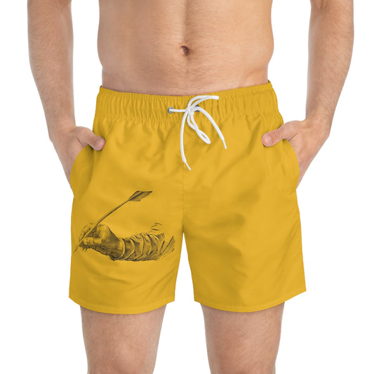 Swim Trunks: Writing Yellow