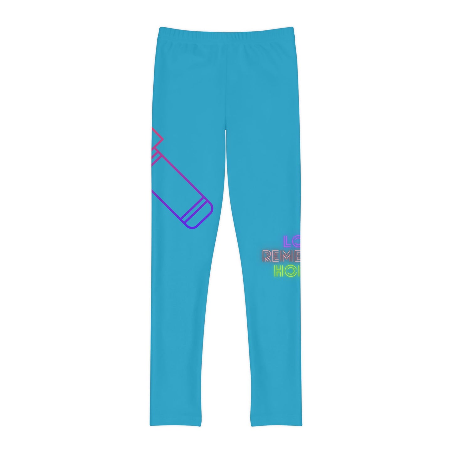 Youth Full-Length Leggings: Music Turquoise