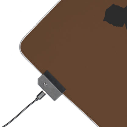 LED Gaming Mouse Pad: Hockey Brown