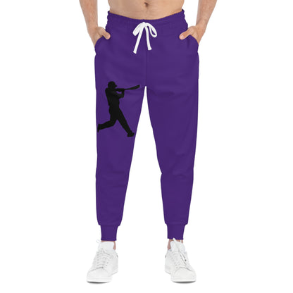 Athletic Joggers: Baseball Purple