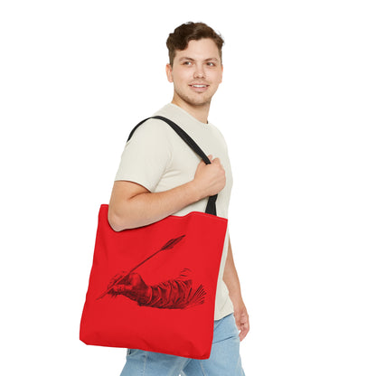 Tote Bag: Writing Red