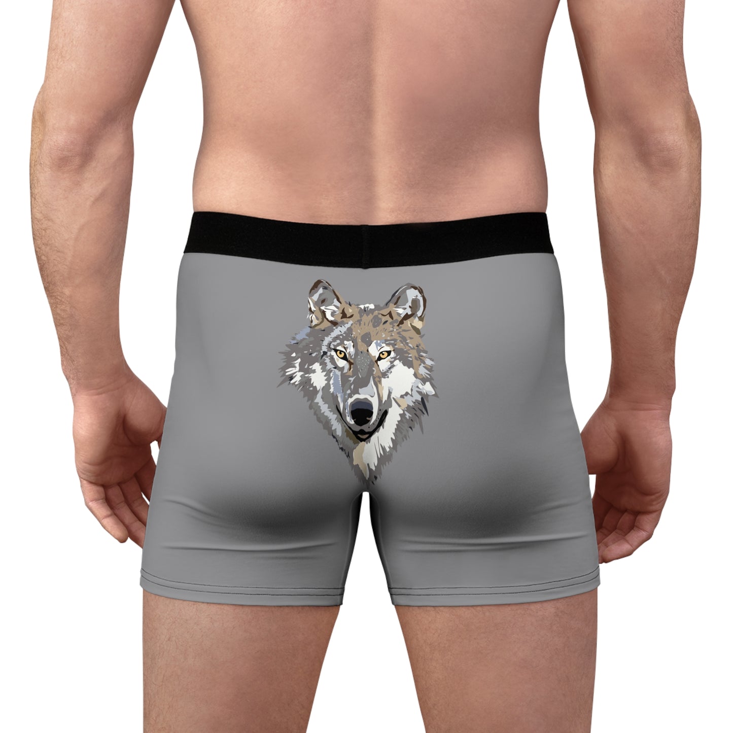 Men's Boxer Briefs: Wolves Grey