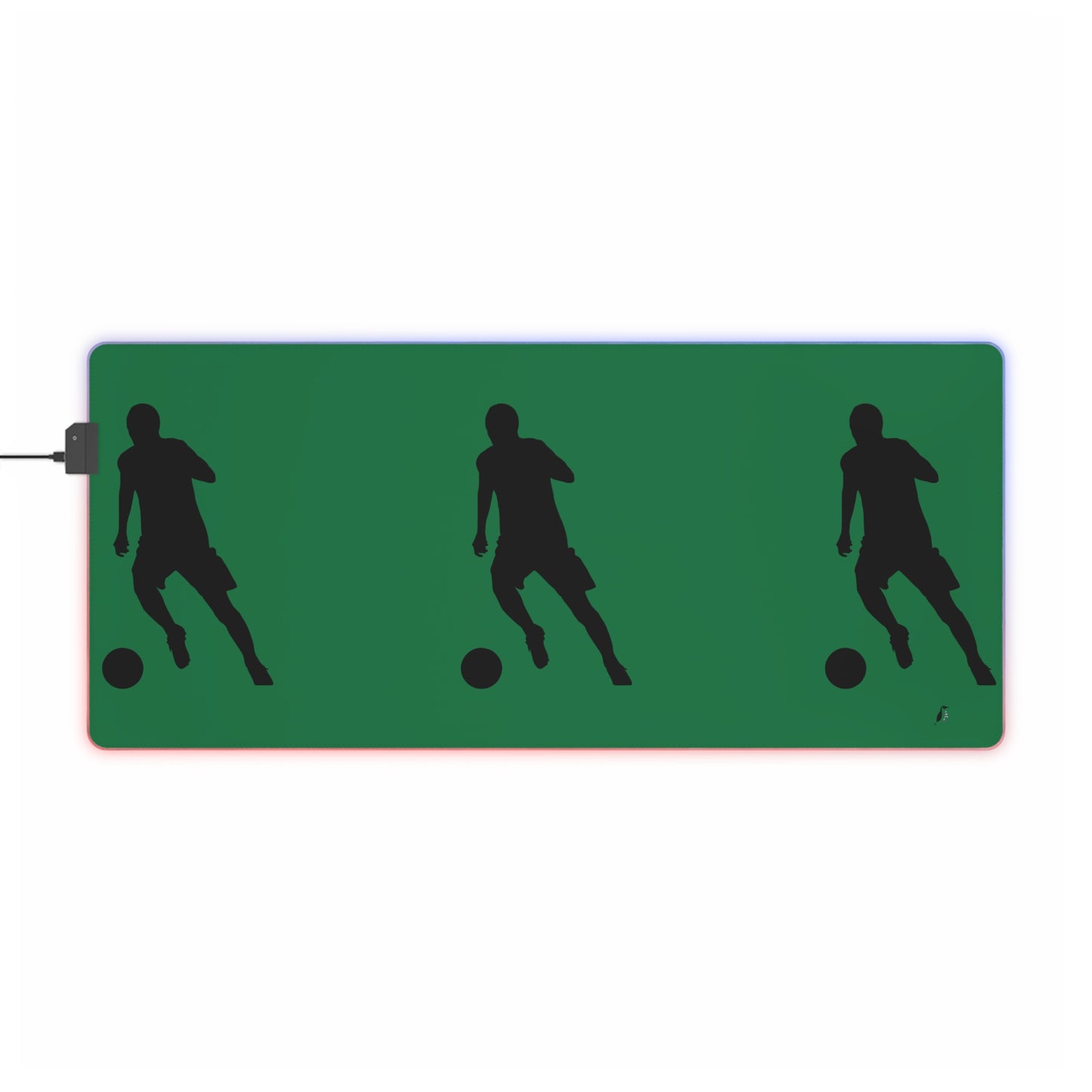 LED Gaming Mouse Pad: Soccer Dark Green