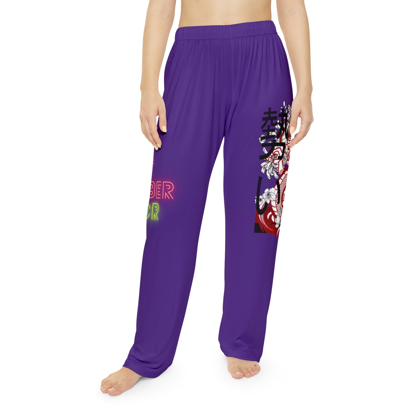 Women's Pajama Pants: Dragons Purple