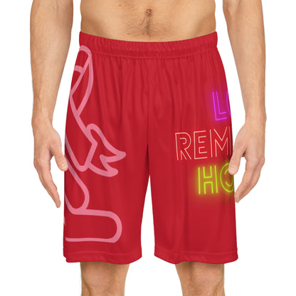 Basketball Shorts: Fight Cancer Dark Red