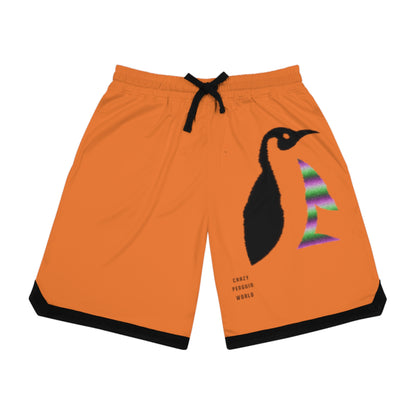 Basketball Rib Shorts: Crazy Penguin World Logo Crusta