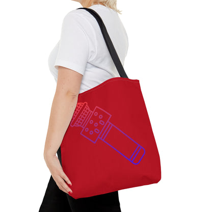 Tote Bag: Music Dark Red