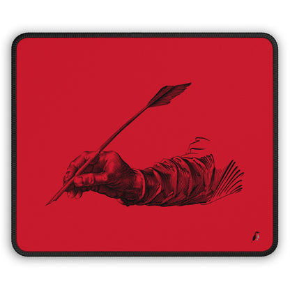 Gaming Mouse Pad: Writing Dark Red