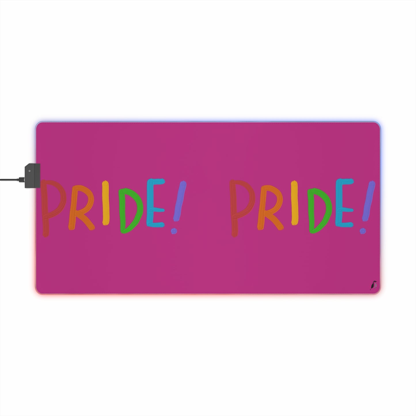 LED Gaming Mouse Pad: LGBTQ Pride Pink