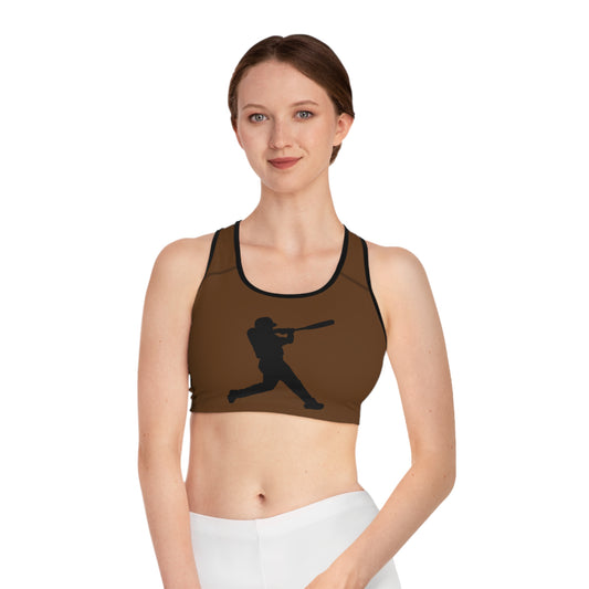 Sports Bra: Baseball Brown