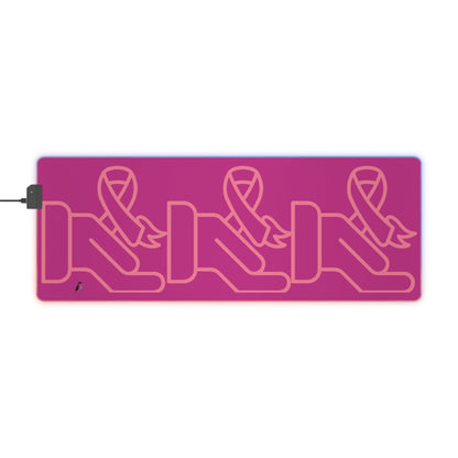 LED Gaming Mouse Pad: Fight Cancer Pink