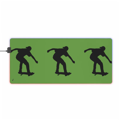 LED Gaming Mouse Pad: Skateboarding Green