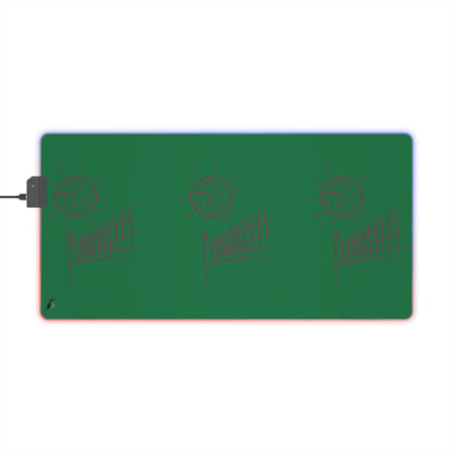 LED Gaming Mouse Pad: Volleyball Dark Green