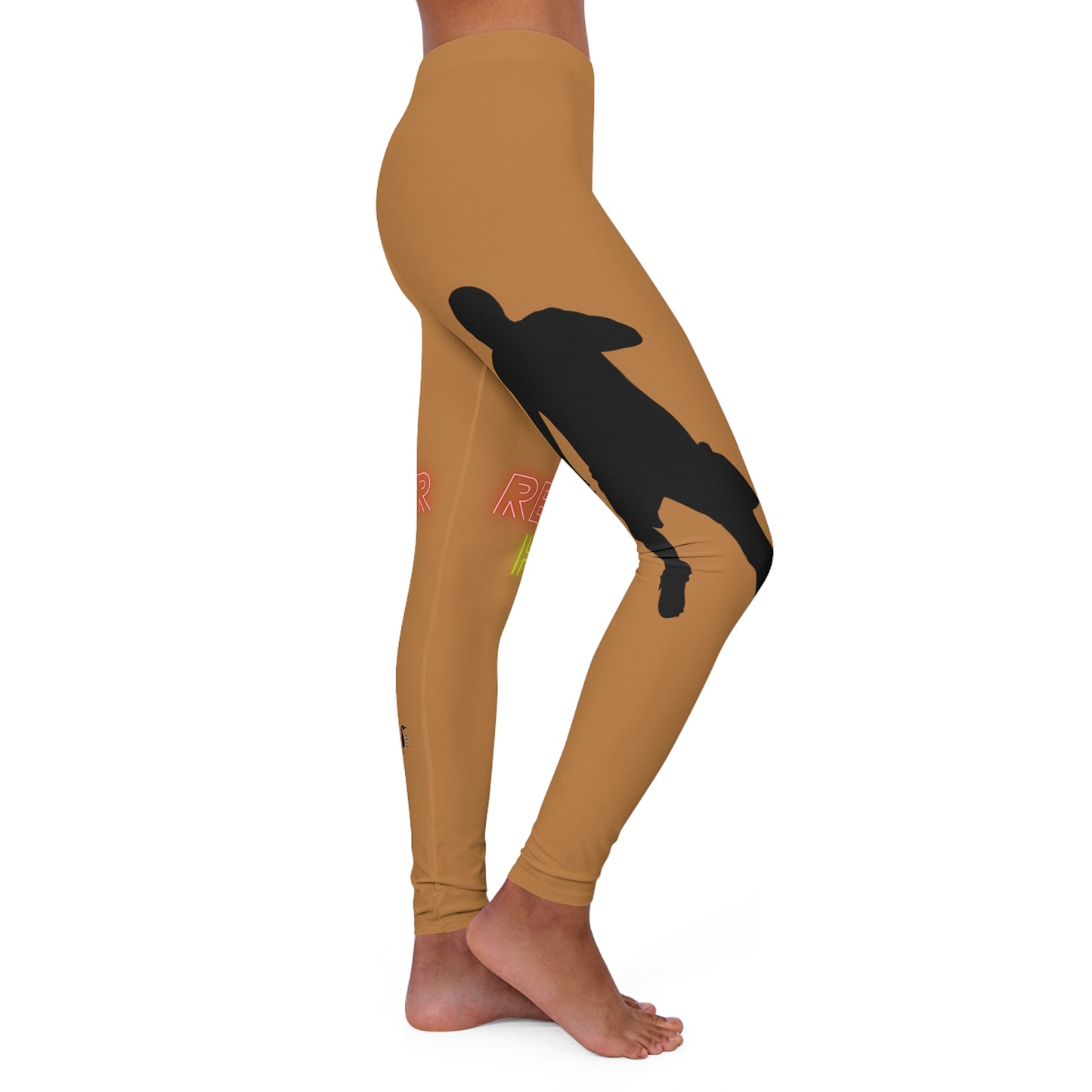 Women's Spandex Leggings: Soccer Lite Brown