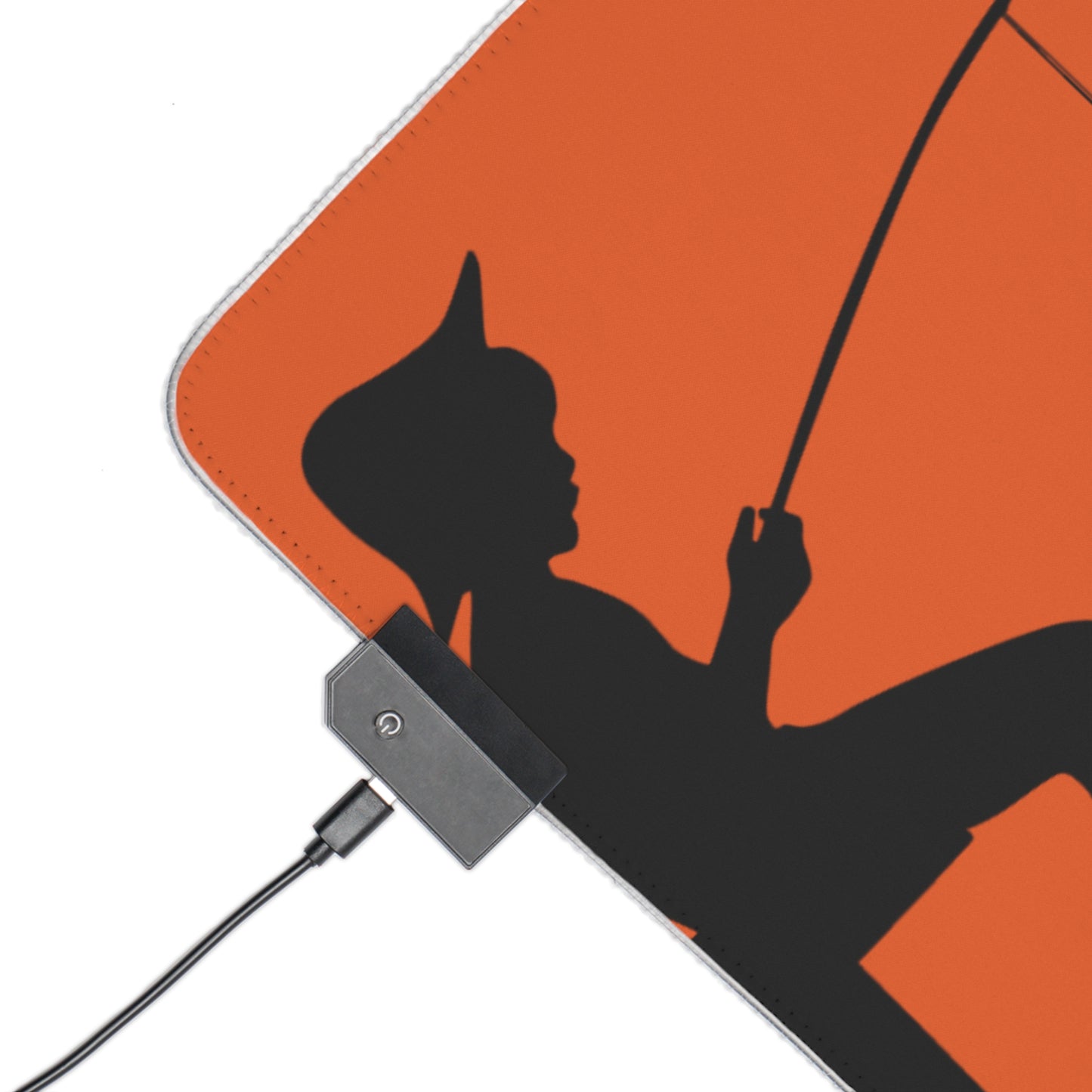 LED Gaming Mouse Pad: Fishing Orange