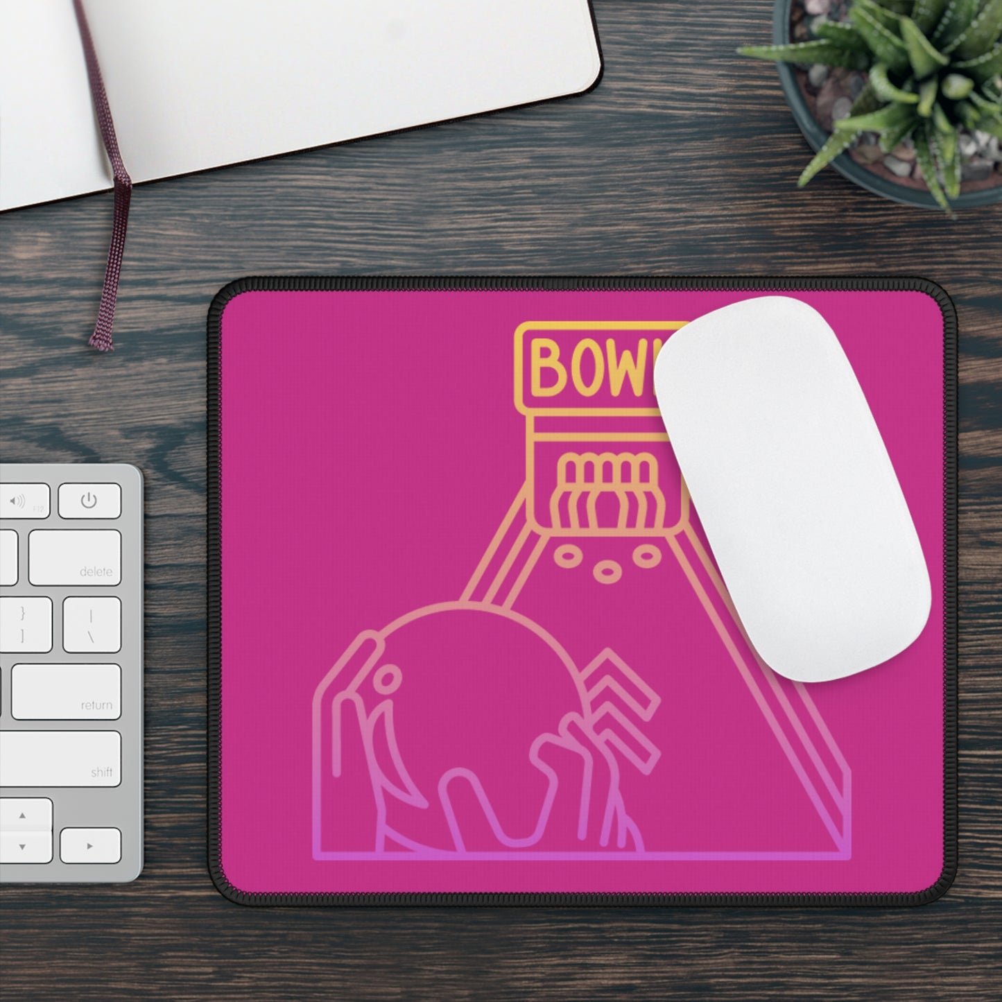 Gaming Mouse Pad: Bowling Pink