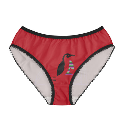 Women's Briefs: Bowling Dark Red