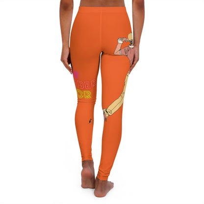 Women's Spandex Leggings: Golf Orange