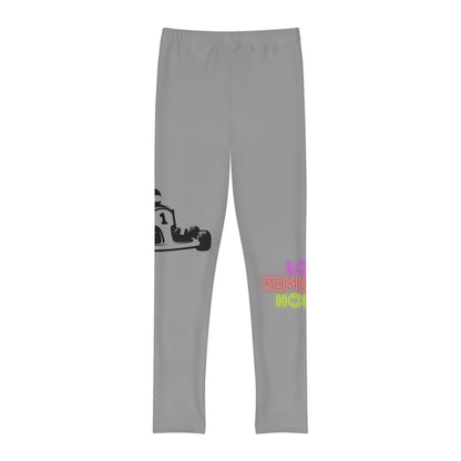 Youth Full-Length Leggings: Racing Grey