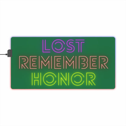 LED Gaming Mouse Pad: Lost Remember Honor Dark Green