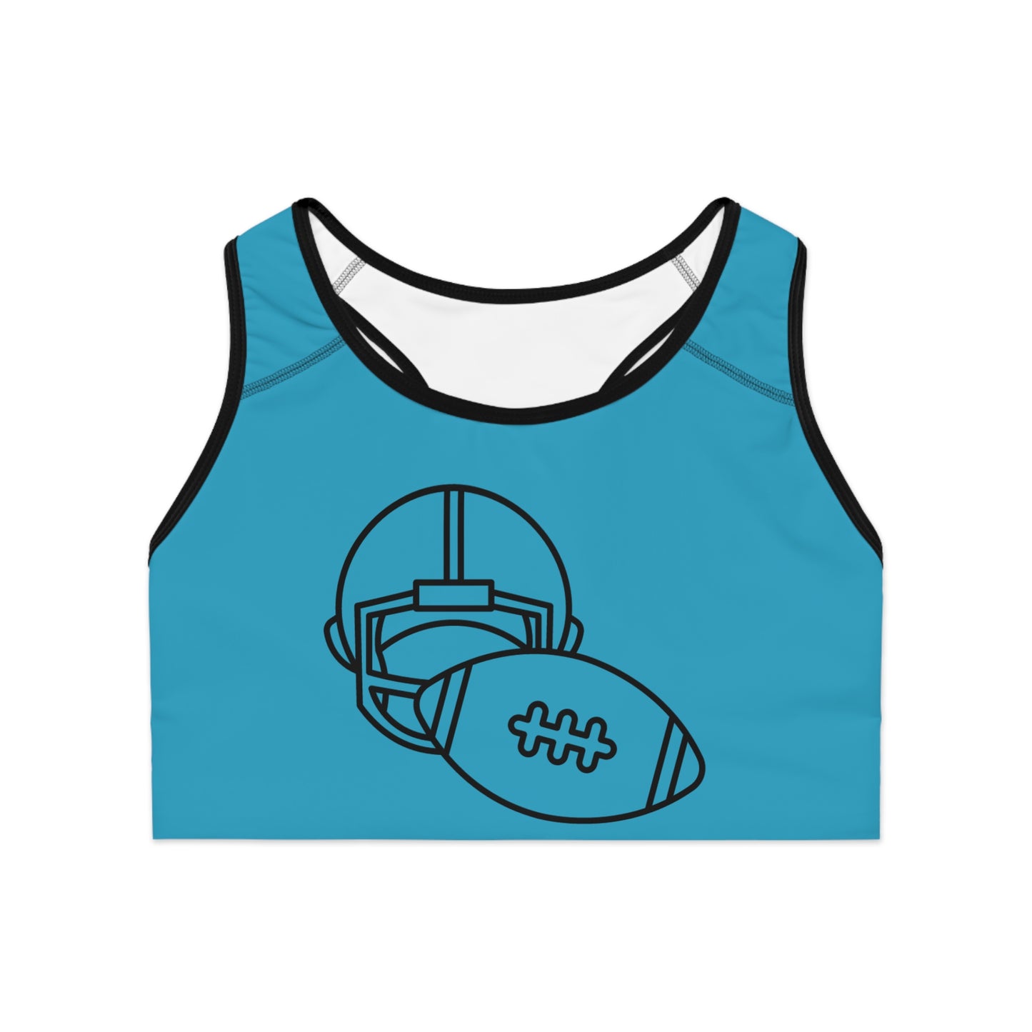 Sports Bra: Football Turquoise