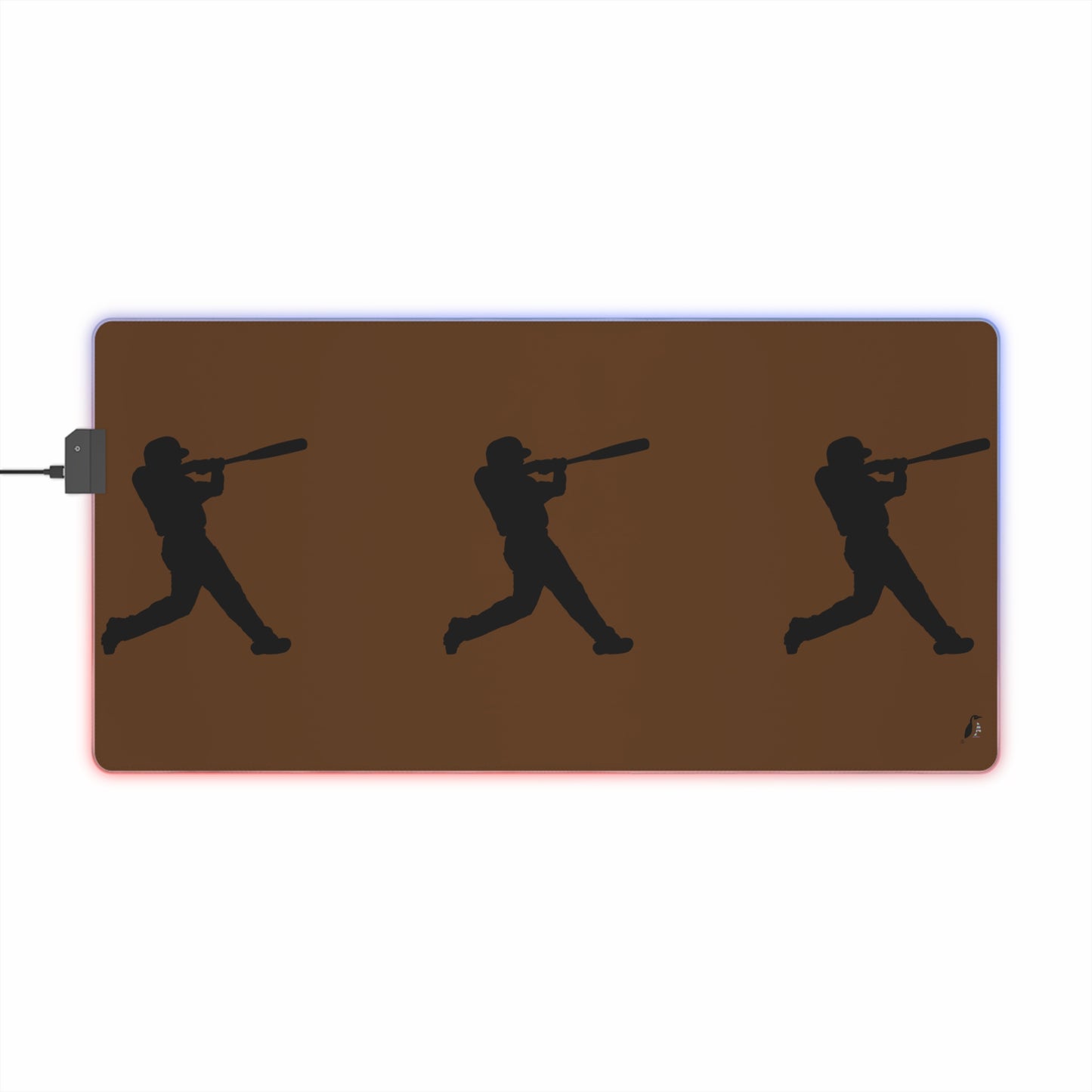 LED Gaming Mouse Pad: Baseball Brown