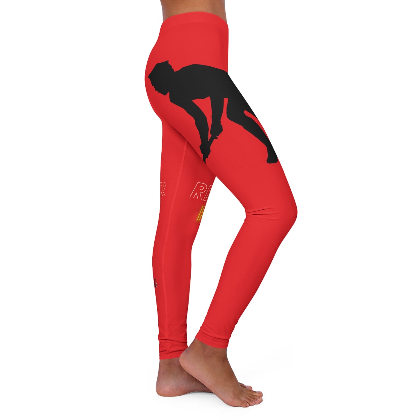 Women's Spandex Leggings: Hockey Red