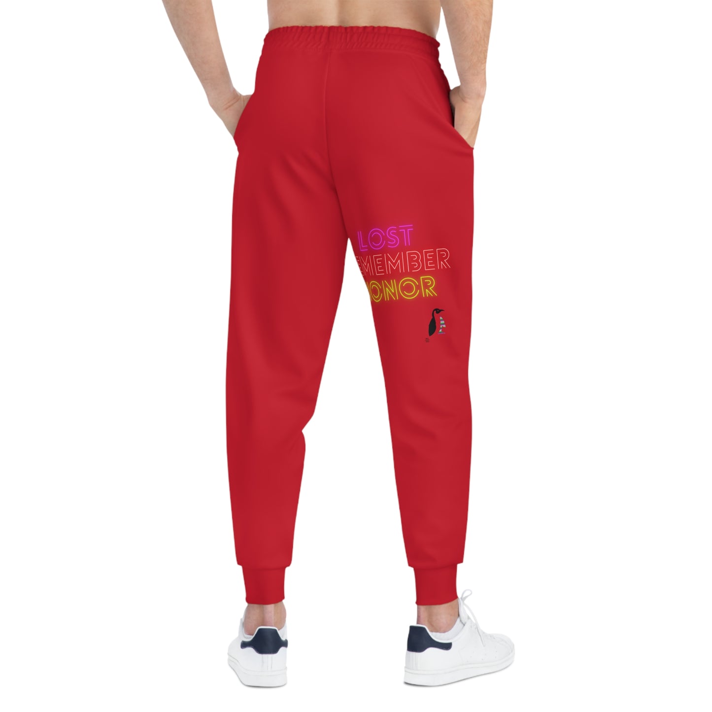 Athletic Joggers: Racing Dark Red