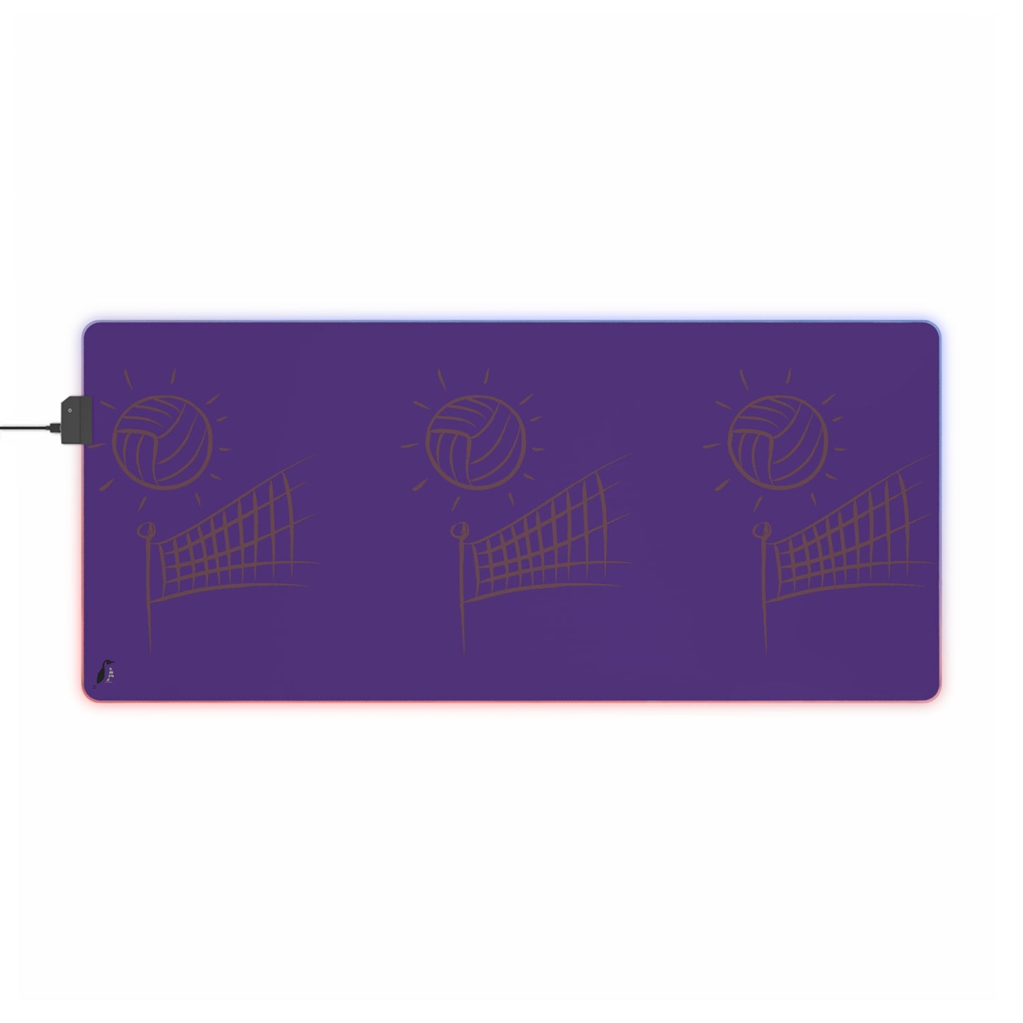 LED Gaming Mouse Pad: Volleyball Purple