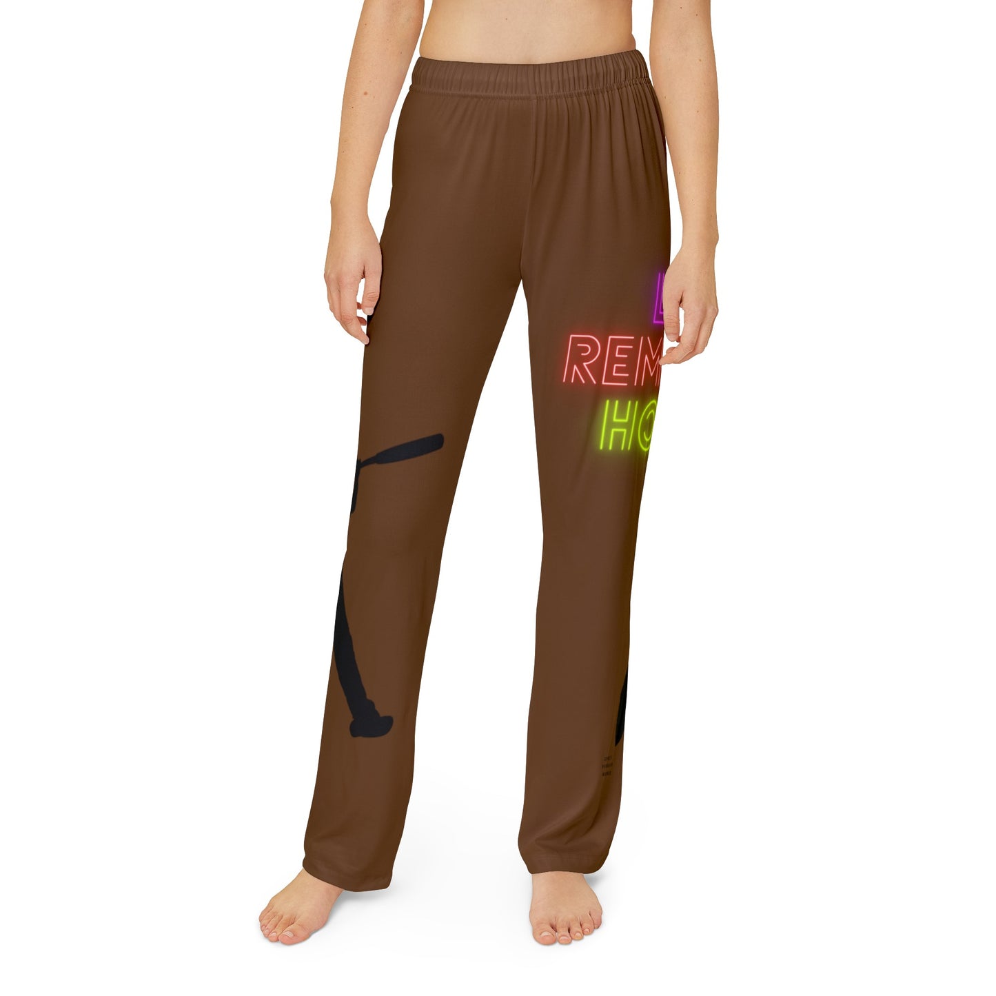 Kids Pajama Pants: Baseball Brown