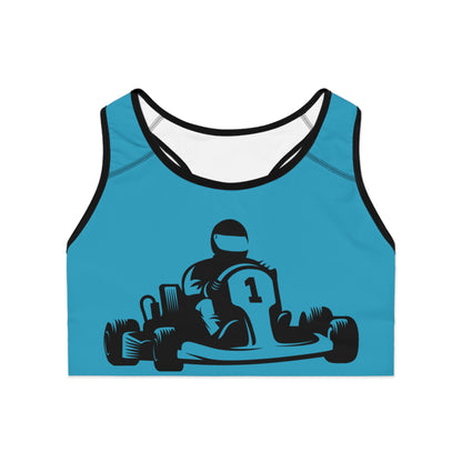 Sports Bra: Racing Turquoise